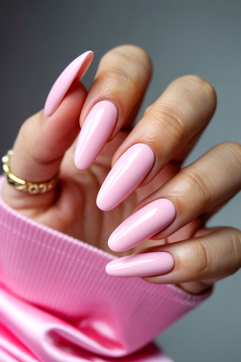 Pastel Pink Shade - 25 Long Valentine's Day Nail Designs
