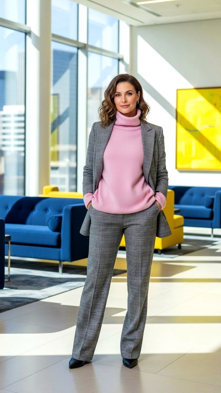 Pastel Pink Turtleneck - 25 valentine's day sweater ideas