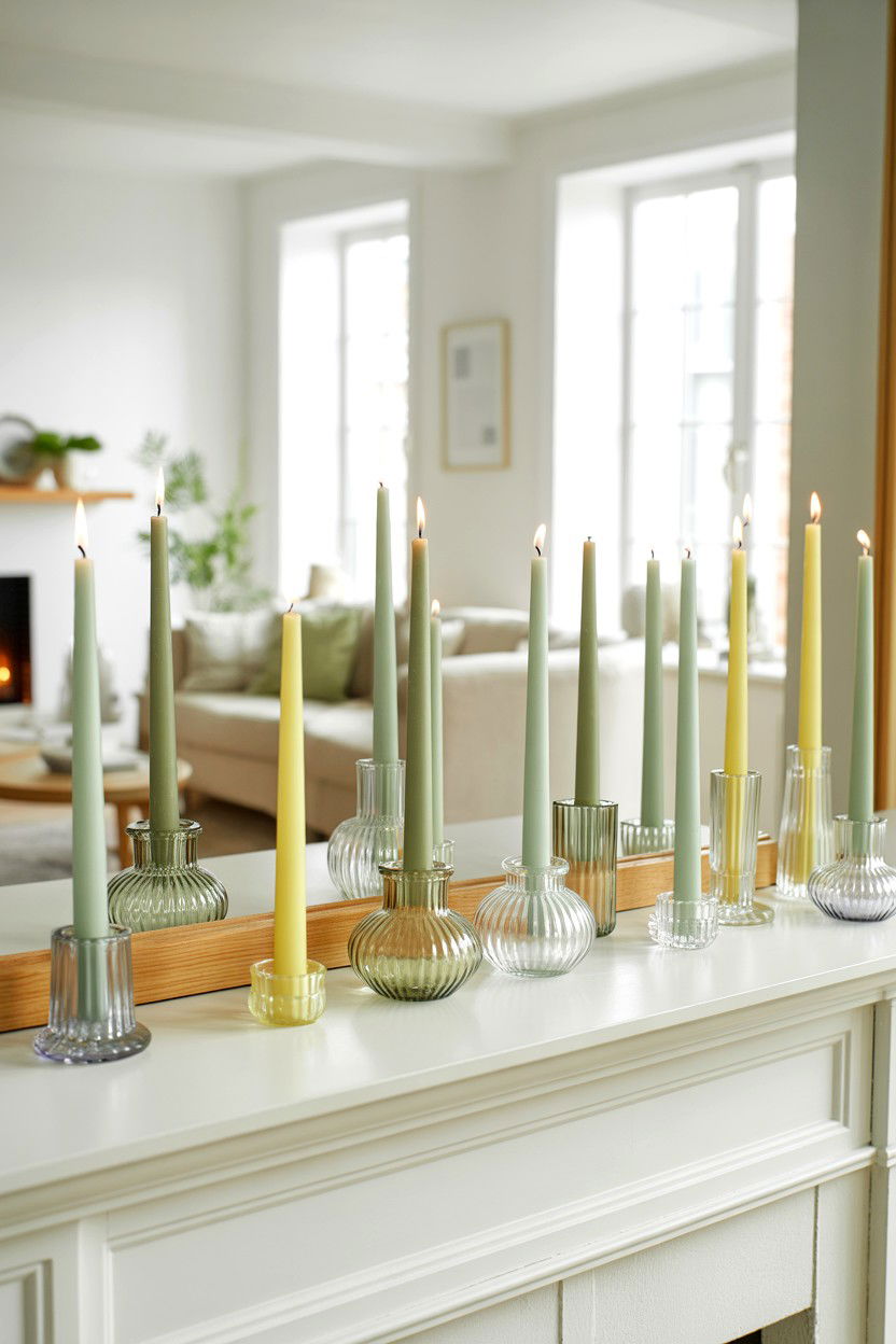 Pastel Taper Candles - 25 Cottagecore Valentine's Day Decor Ideas