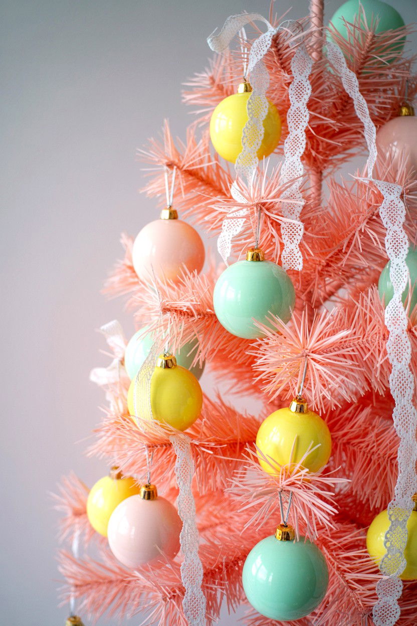 Pastel Valentine Tree - 25 Valentine's Day Tree Decorating Ideas