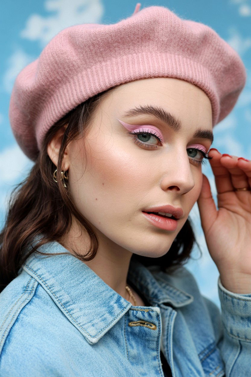 Pastel pink eyeliner - 25 Valentine's Day Eyeliner Ideas