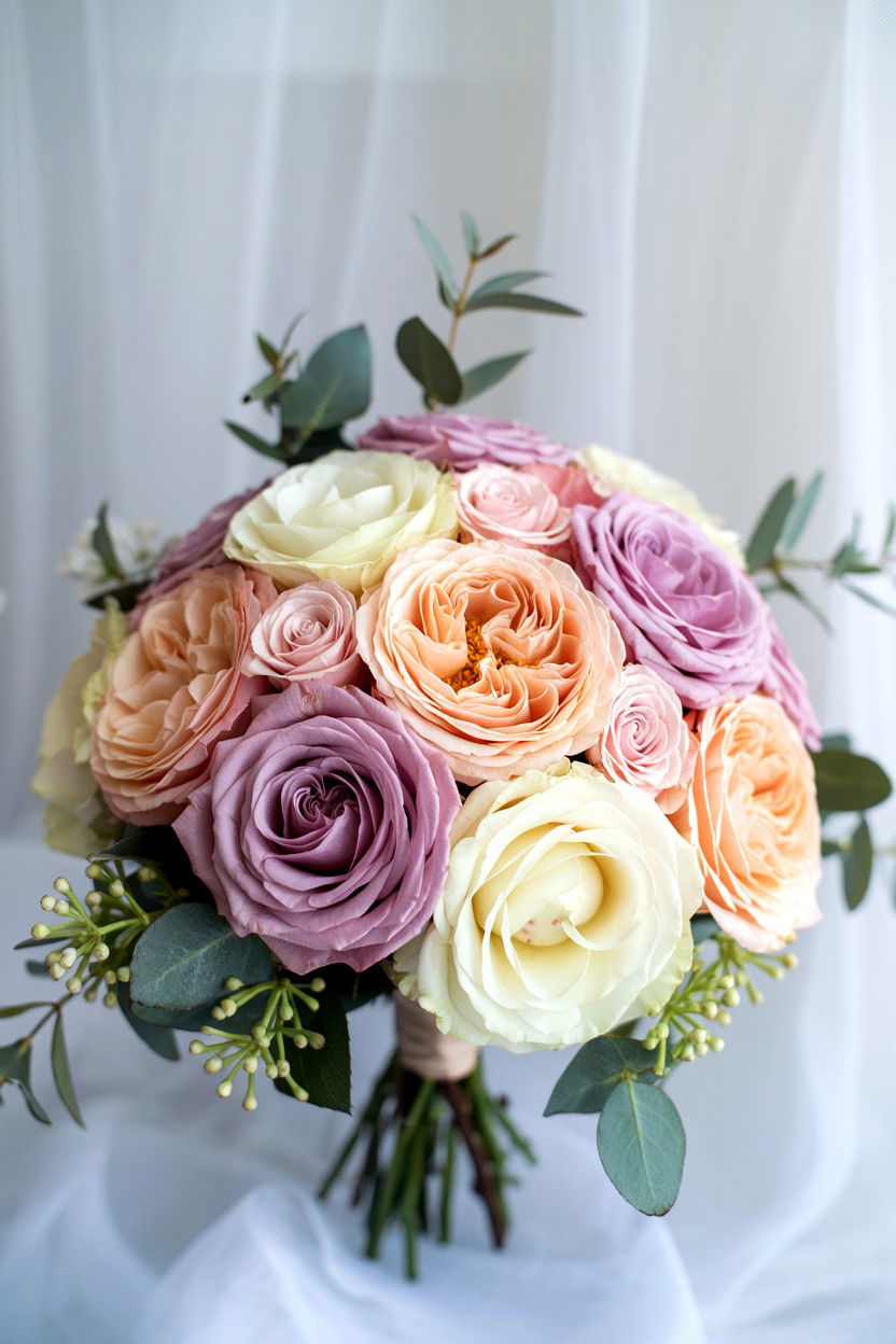 Pastel rose wedding bouquet - 25 Valentine's Day Wedding Bouquet Ideas