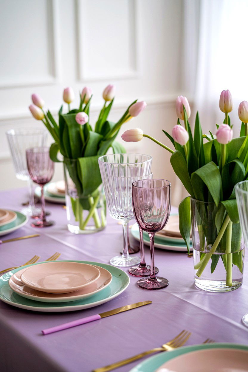 Pastel valentine table setting - 25 Valentine's Day Table Setting Ideas