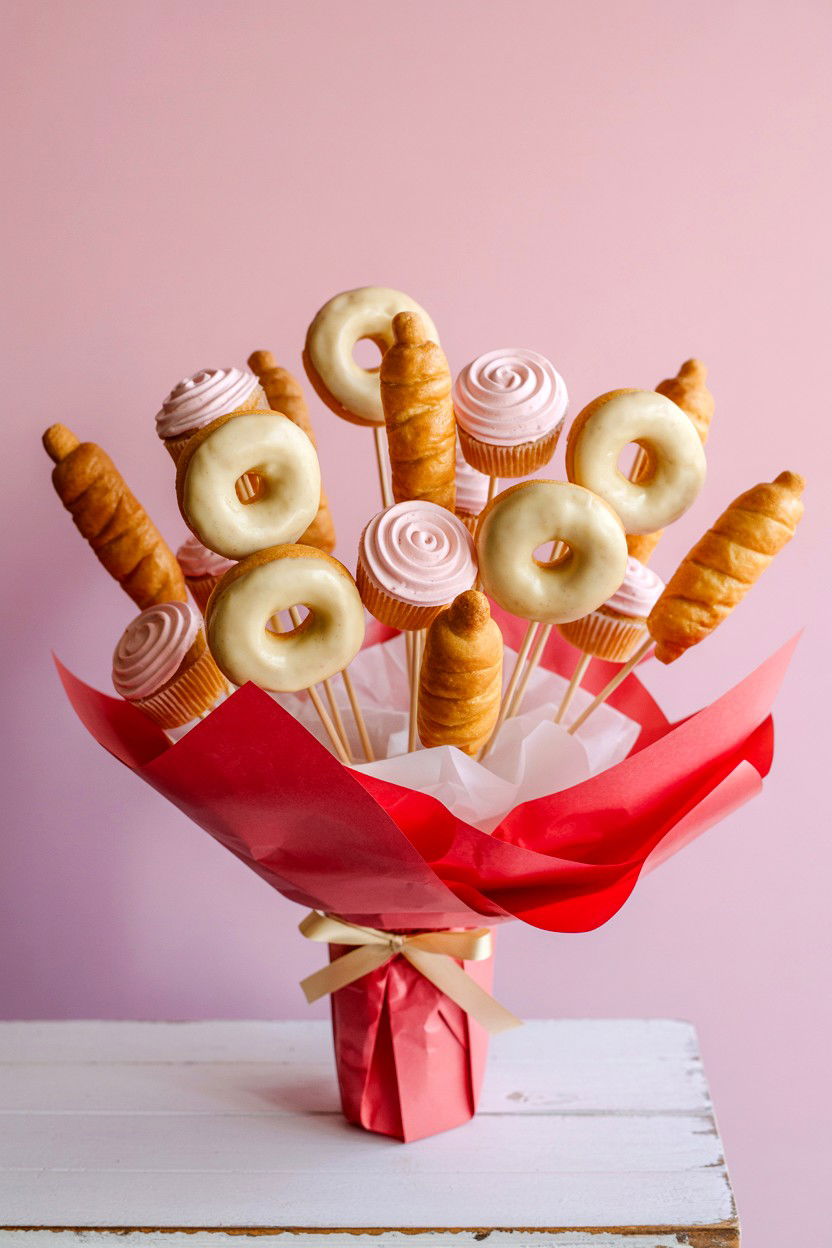 Pastry Bouquet - 25 Valentine's Day Ideas for Foodies