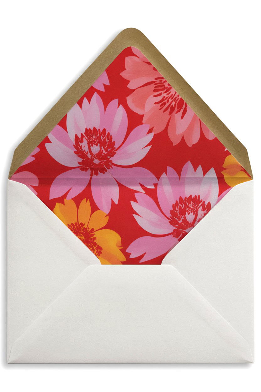 Patterned Envelope Liner - 25 Valentine's Day Envelope Ideas