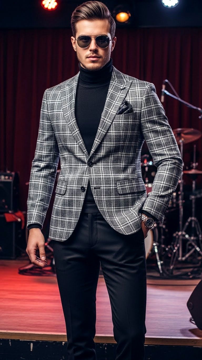 Patterned blazer for men - 25 valentine's day outfit ideas for men
