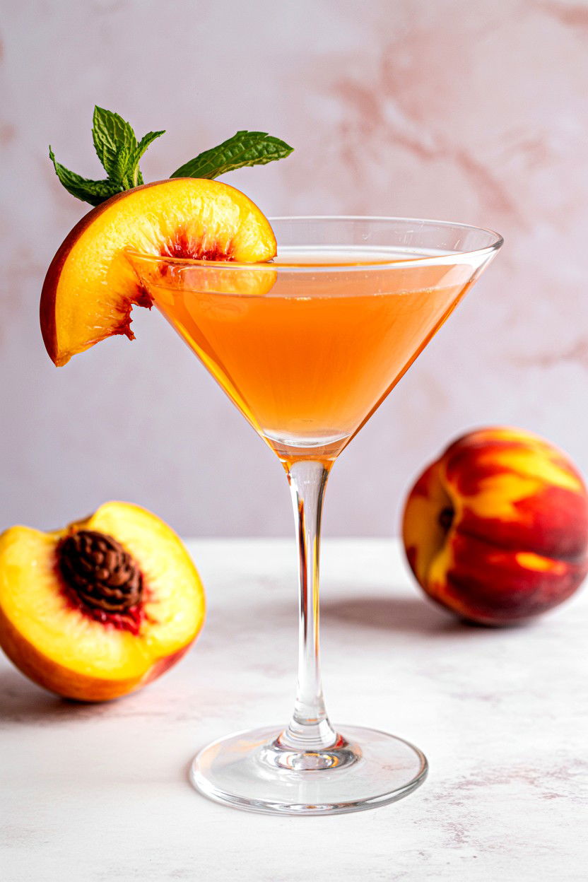 Peach Martini - 25 Valentine's Day Martini Ideas