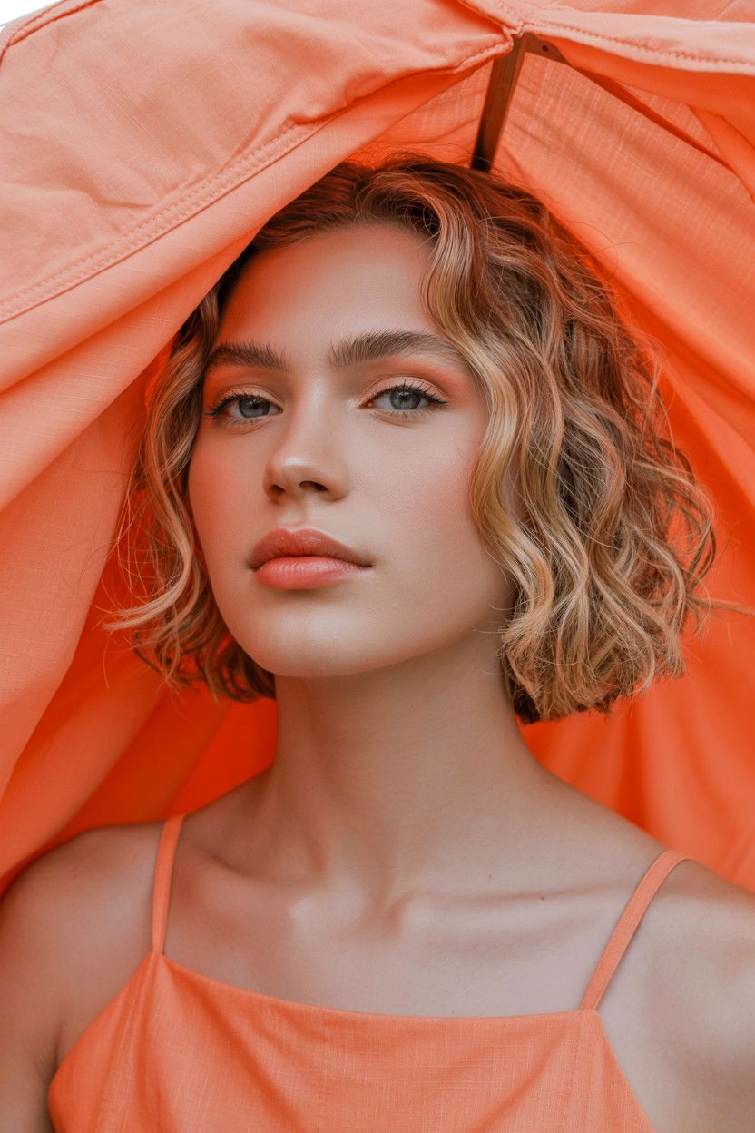 Peach Monochromatic Look - 25 Natural Valentine's Day Makeup Looks