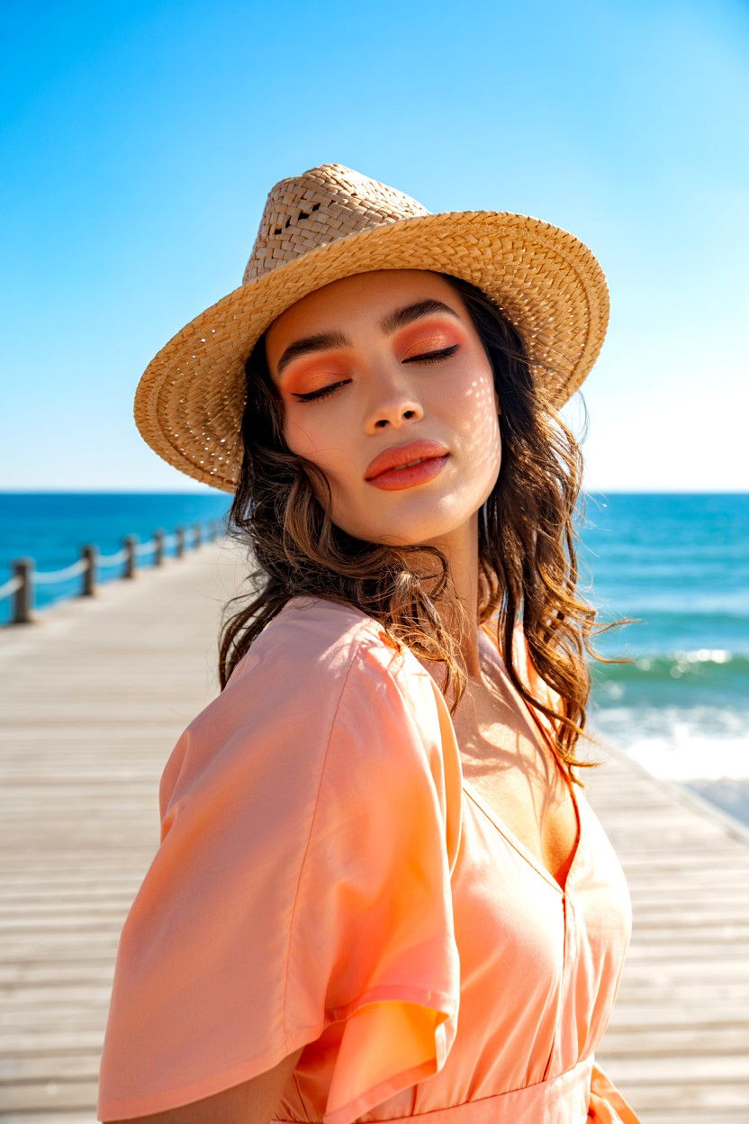 Peach makeup - 25 Glamorous Valentine's Day Makeup