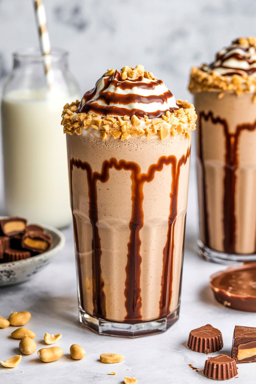 Peanut Butter Cup Milkshake - 25 Valentine's Day Milkshake Ideas
