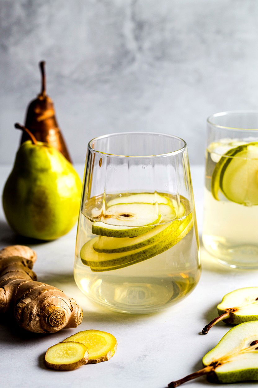 Pear Ginger Sangria - 25 Valentine's Day Sangria Ideas