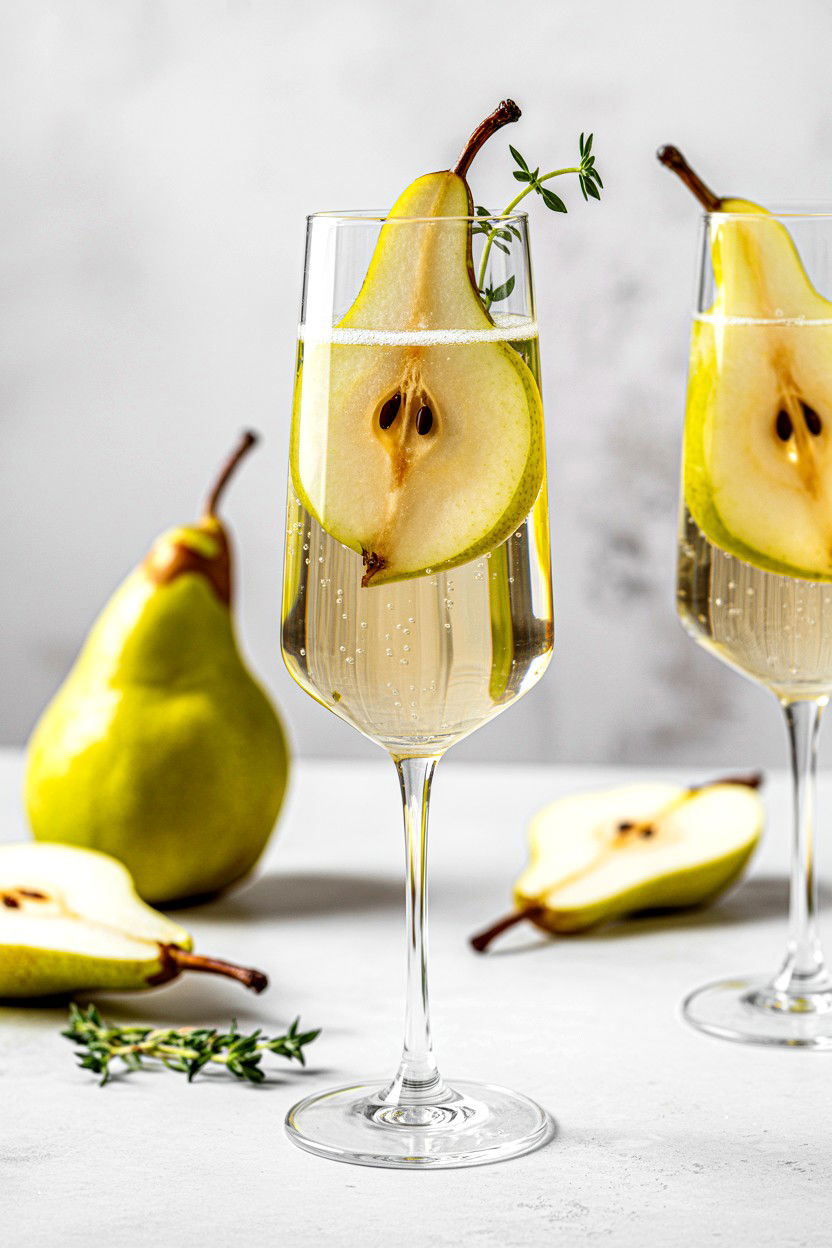 Pear Sparkling Juice - 25 Valentine's Day Sparkling Drink Ideas