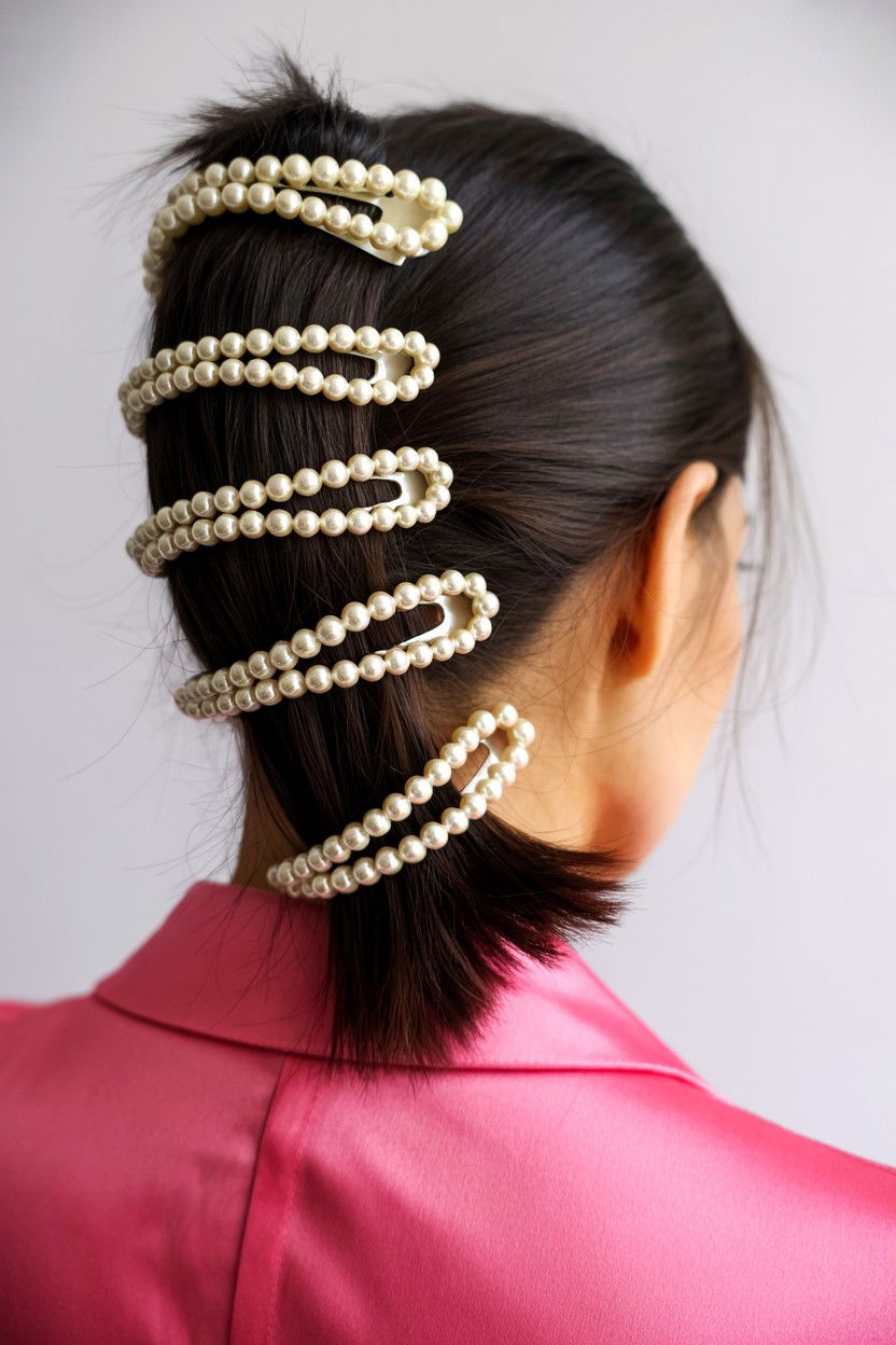 Pearl Clip Half Up - 25 Valentine's Day Half Up Half Down Hair