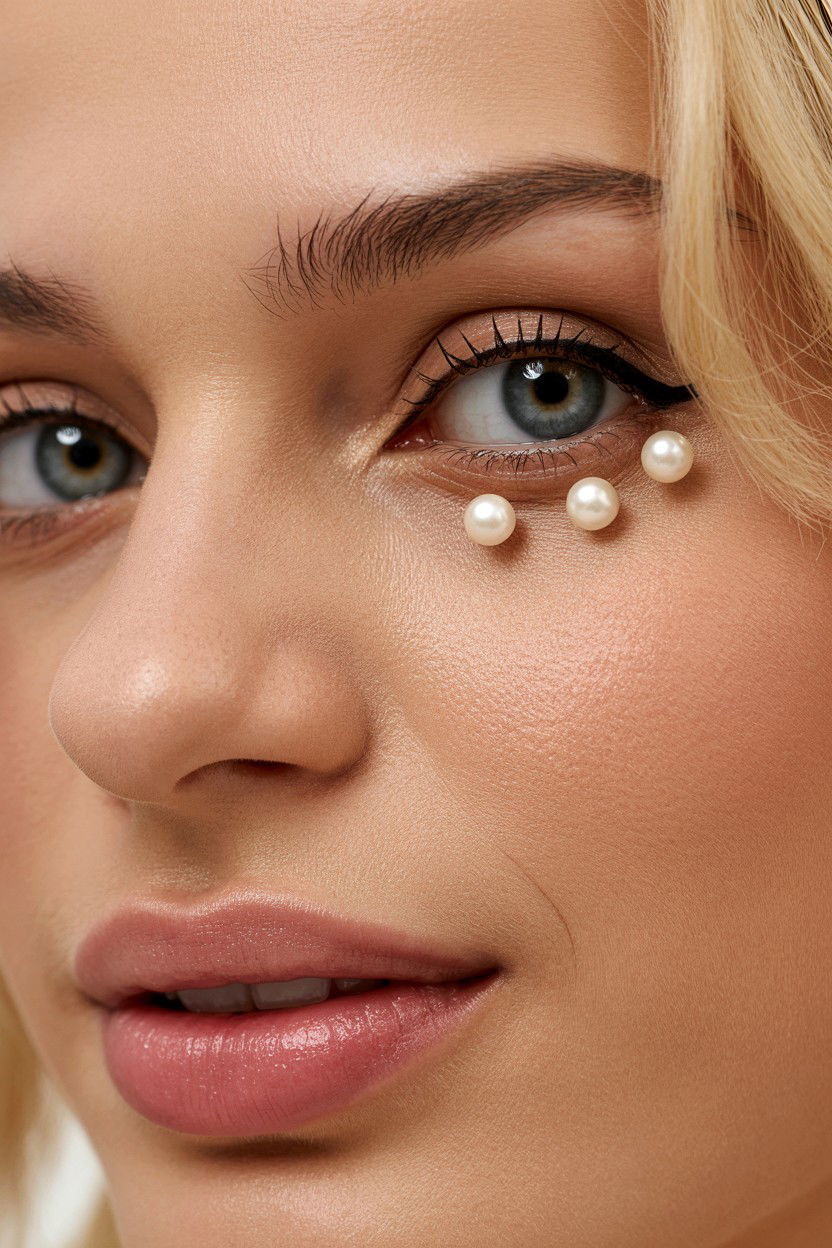 Pearl Eye Accents - 25 Soft Glam Valentine's Day Makeup