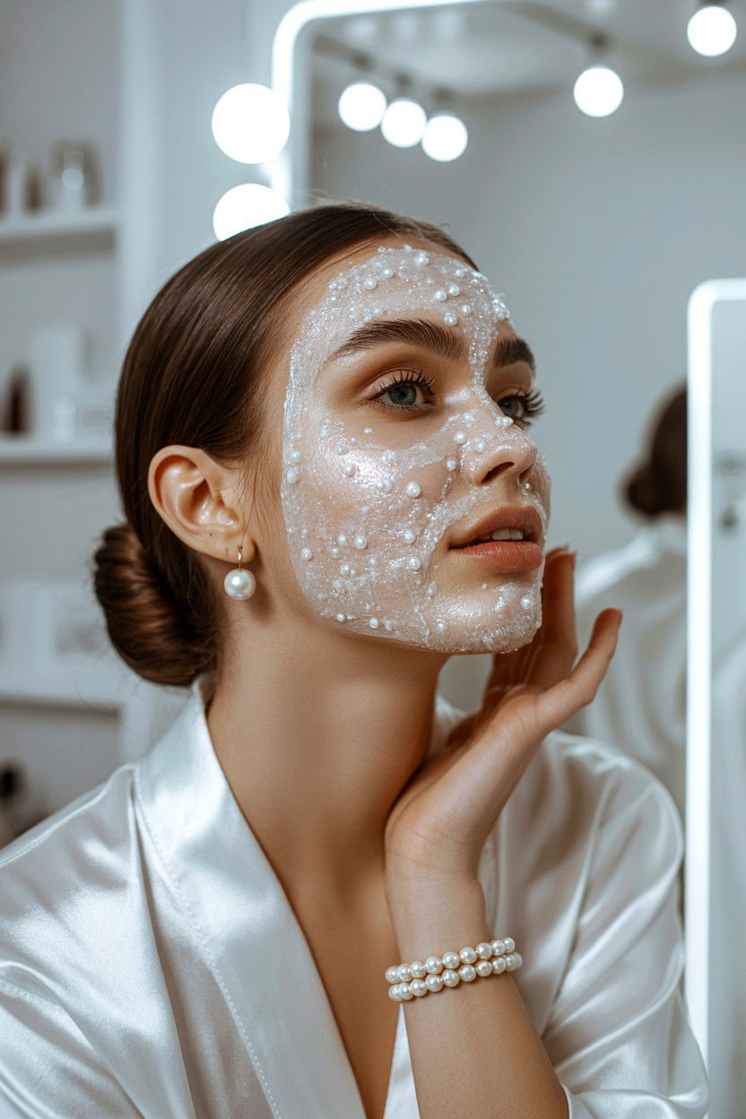 Pearl Face Mask - 25 Valentine's Day Face Mask Ideas