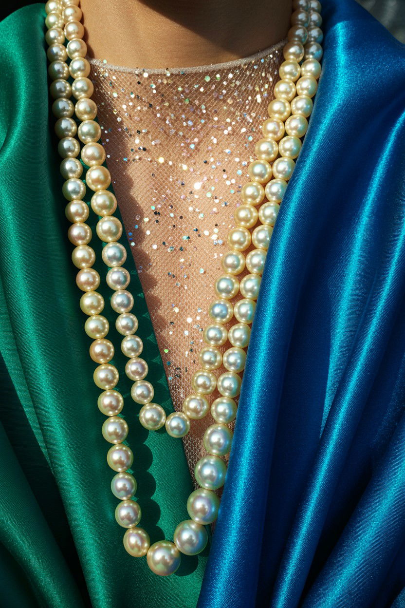 Pearl and Glitter Combination - 25 Glitter Valentine's Day Makeup Looks