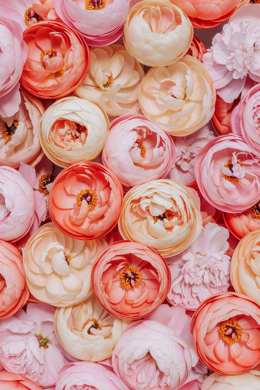 Peony flower wall - 25 Valentine's Day Flower Wall Ideas