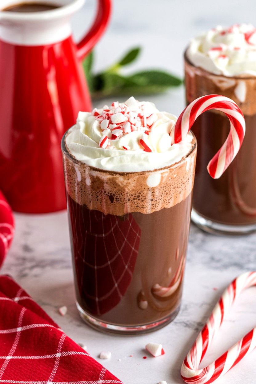 Peppermint Hot Chocolate - 25 Valentine's Day Hot Chocolate Recipes
