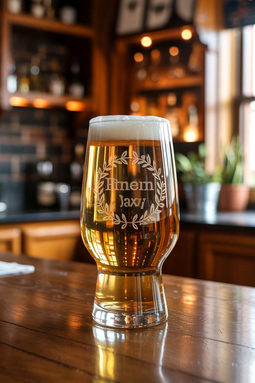 Personalized Beer Glass - 25 Beer Lover Valentine's Day Gifts