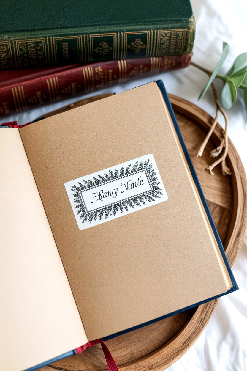 Personalized Book Plate Sticker - 25 Book Lover Valentine's Day Gifts