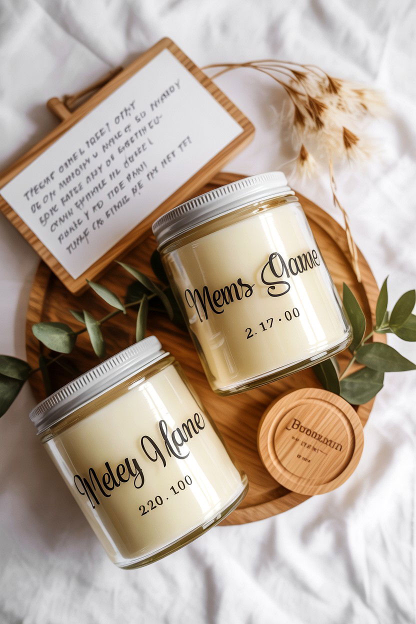 Personalized Candle Gift Set - 25 Valentine's Day Candle Gift Set Ideas