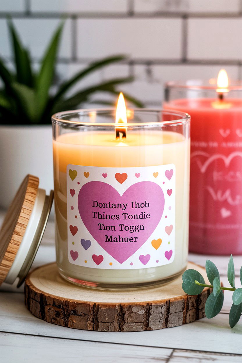 Personalized Candle - 25 Long Distance Valentine's Day Gifts for Boyfriend
