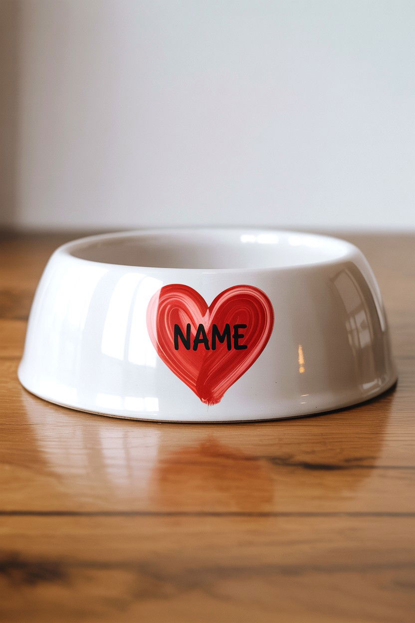 Personalized Ceramic Pet Bowl - 25 Valentine's Day Pet Gift Ideas