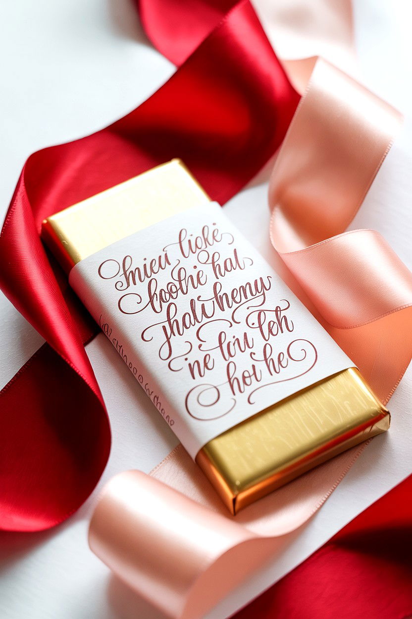 Personalized Chocolate Bars - 25 Valentine's Day Wedding Favor Ideas