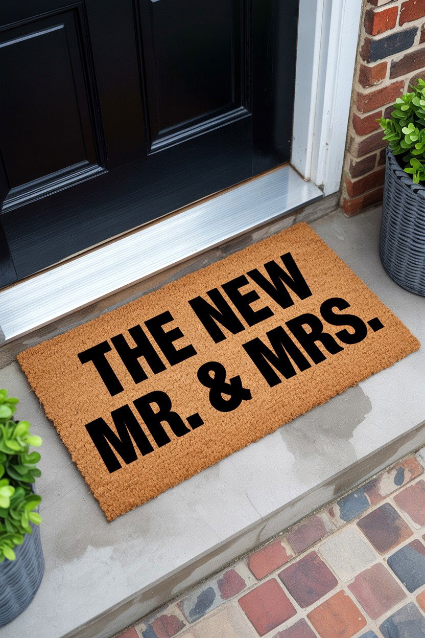 Personalized Doormat - 25 Valentine's Day Gifts for Newlyweds