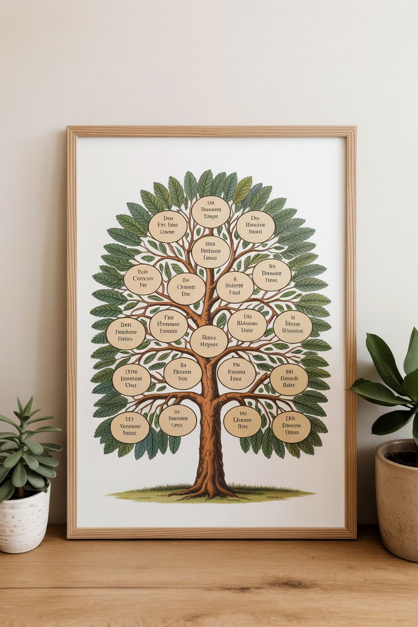 Personalized Family Tree - 25 Personalized Valentine's Day Gifts for Her