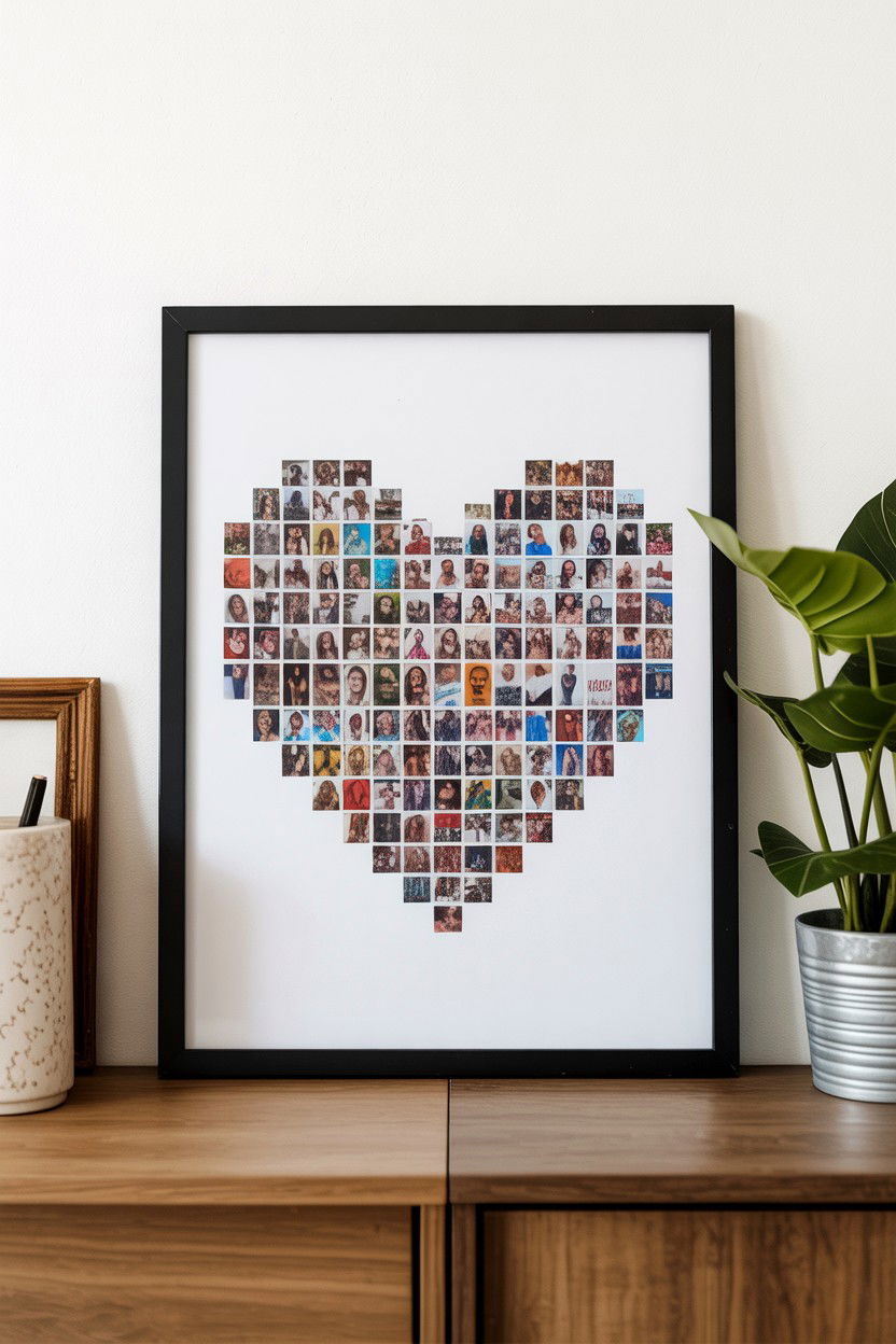 Personalized Heart Collage - 25 Personalized Valentine's Day Gifts for Her