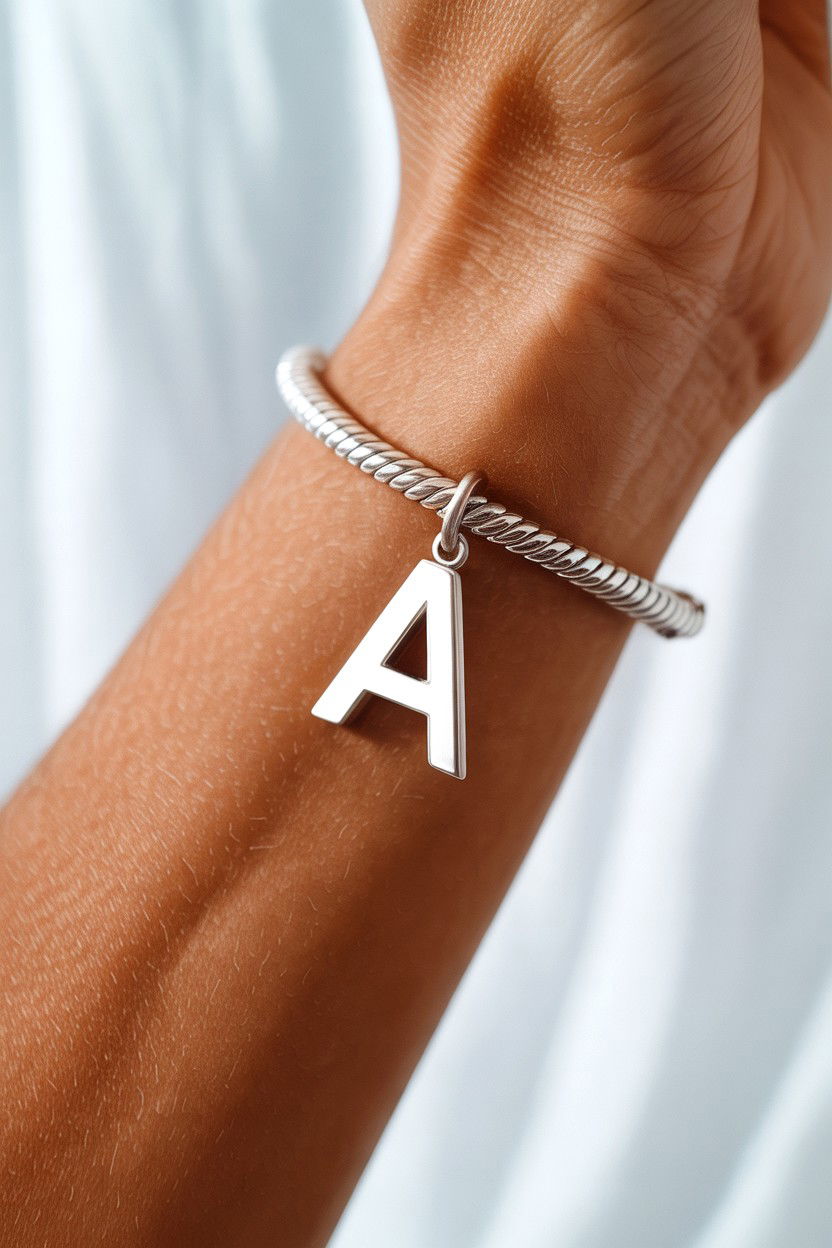 Personalized Initial Charm - 25 Valentine's Day Charm Bracelet Ideas