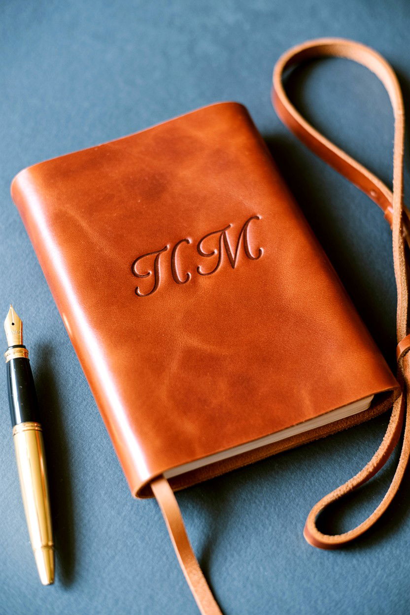 Personalized Leather Journal - 25 Sentimental Valentine's Day Gifts for Girlfriend