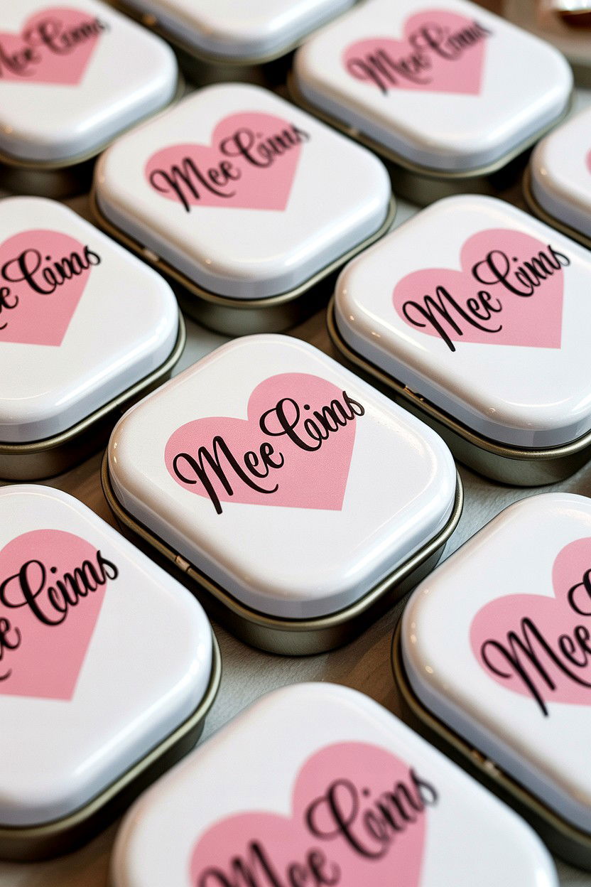 Personalized Mint Tins - 25 Valentine's Day Wedding Favor Ideas