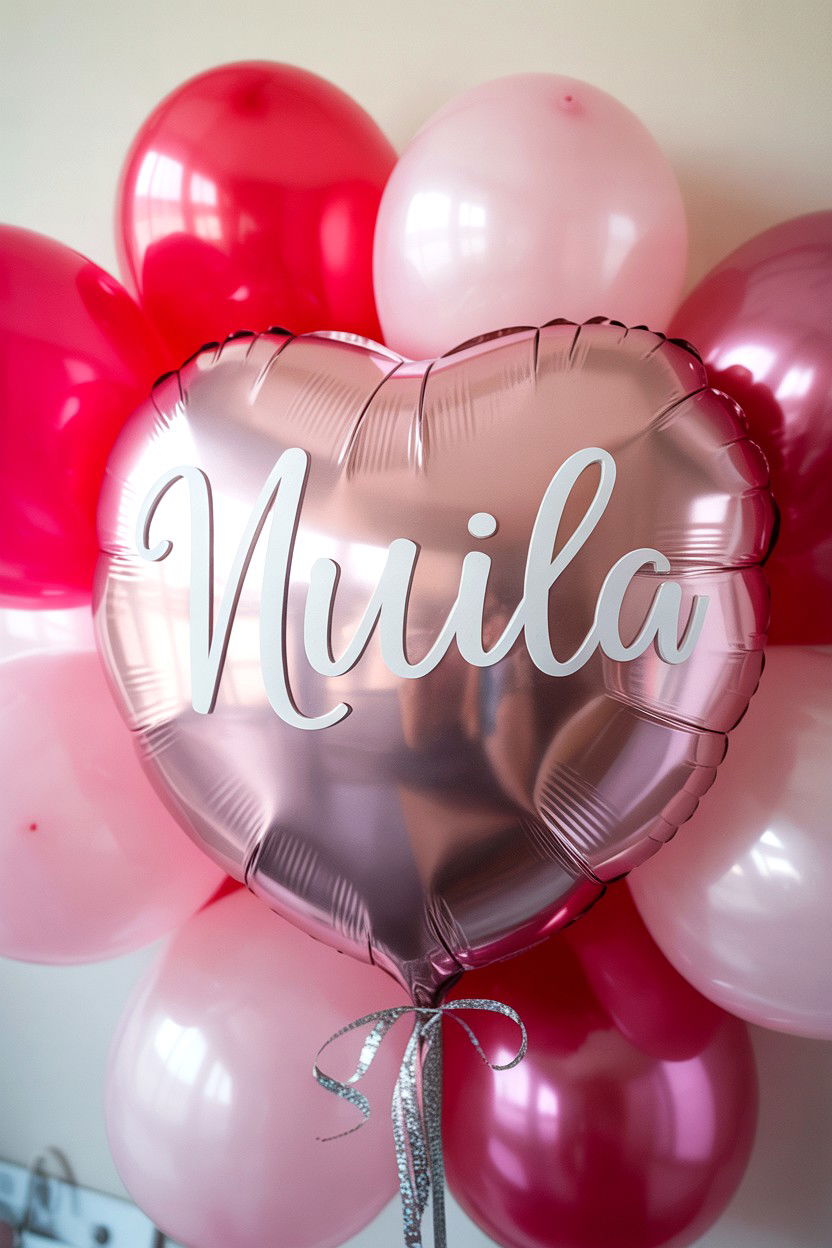 Personalized Name Balloon - 25 Valentine's Day Balloon Bouquet Ideas