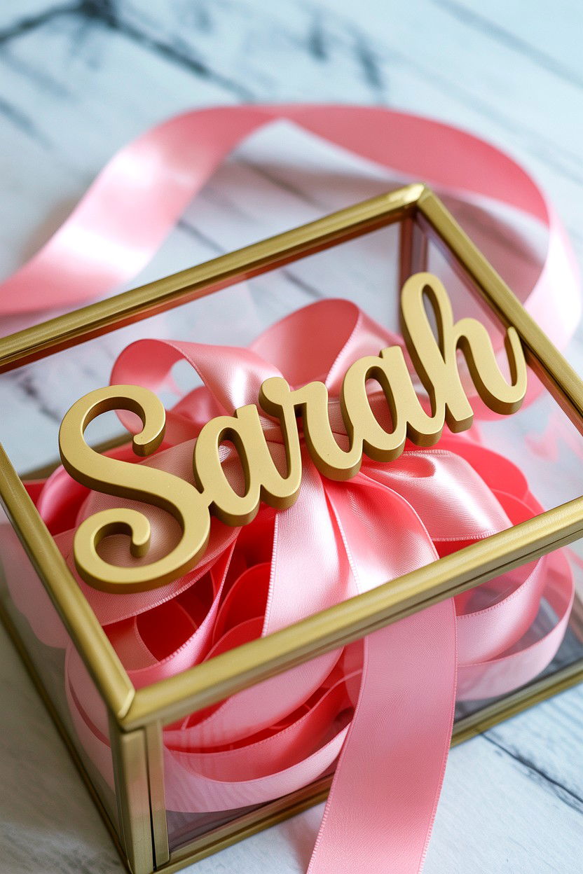 Personalized Name Box - 25 Valentine's Day Clear Box Ideas