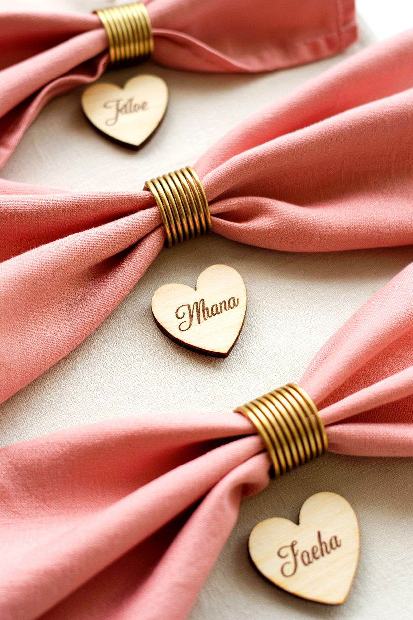 Personalized Name Cards - 25 Valentine's Day Party Table Ideas