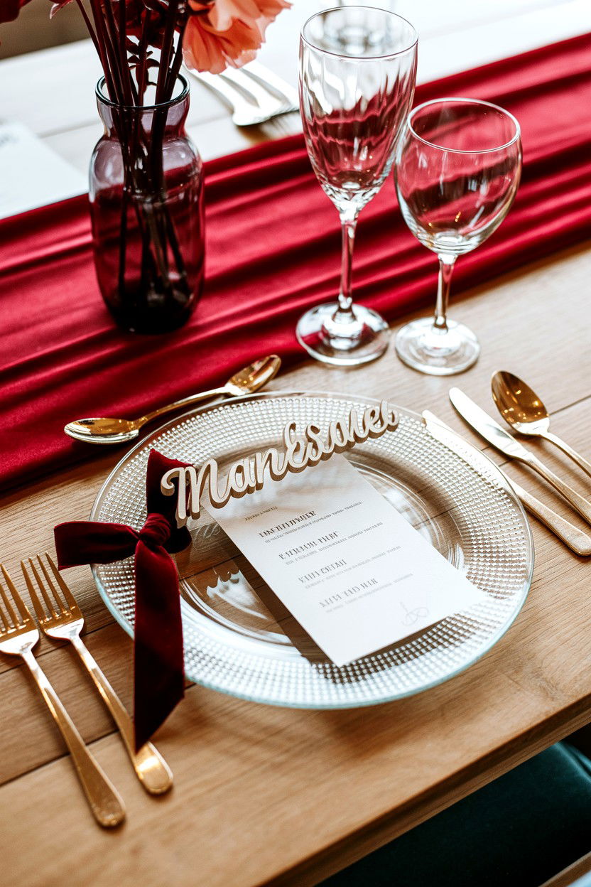 Personalized Name Charger - 25 Valentine's Day Charger Plate Ideas