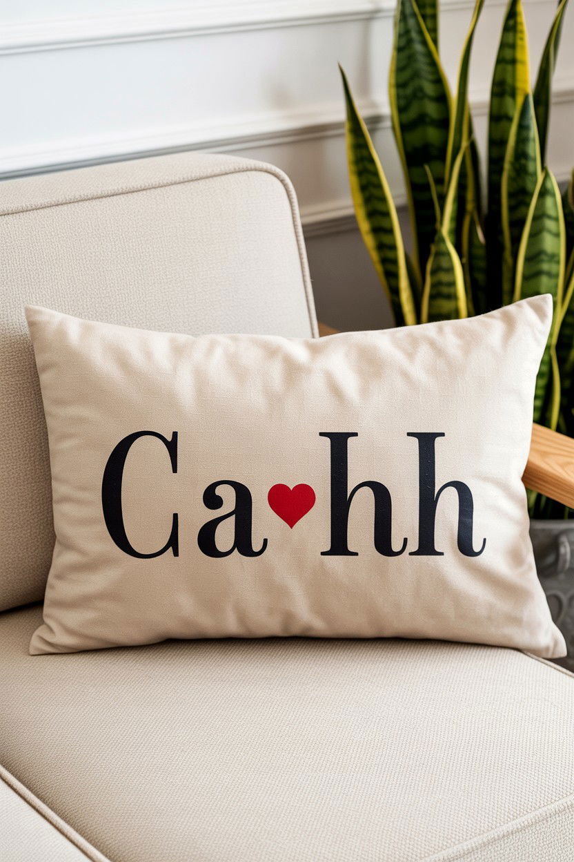 Personalized Name Pillow - 25 Valentine's Day Pillow Ideas
