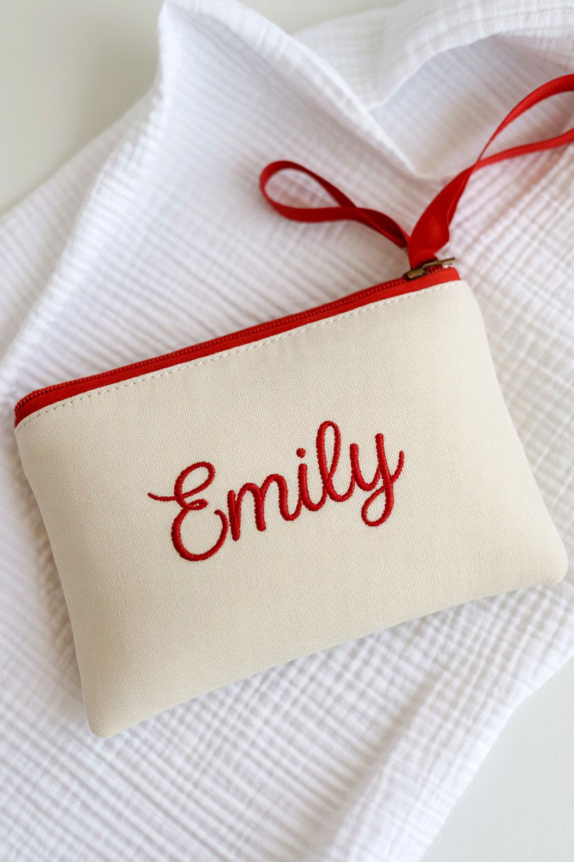 Personalized Name Pouch - 25 Valentine's Day Pouch Ideas
