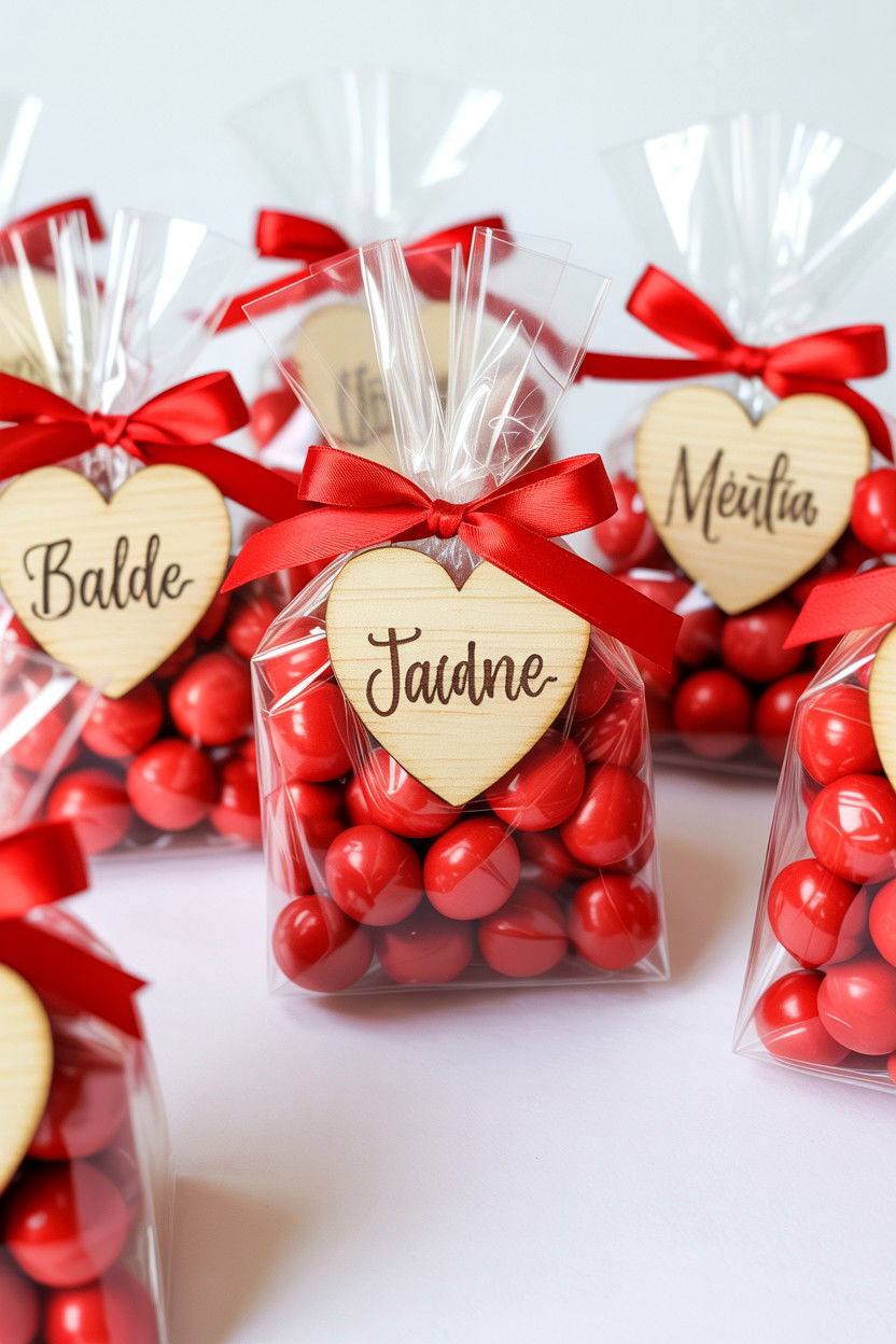 Personalized Name Tags - 25 Valentine's Day Candy Bag Ideas