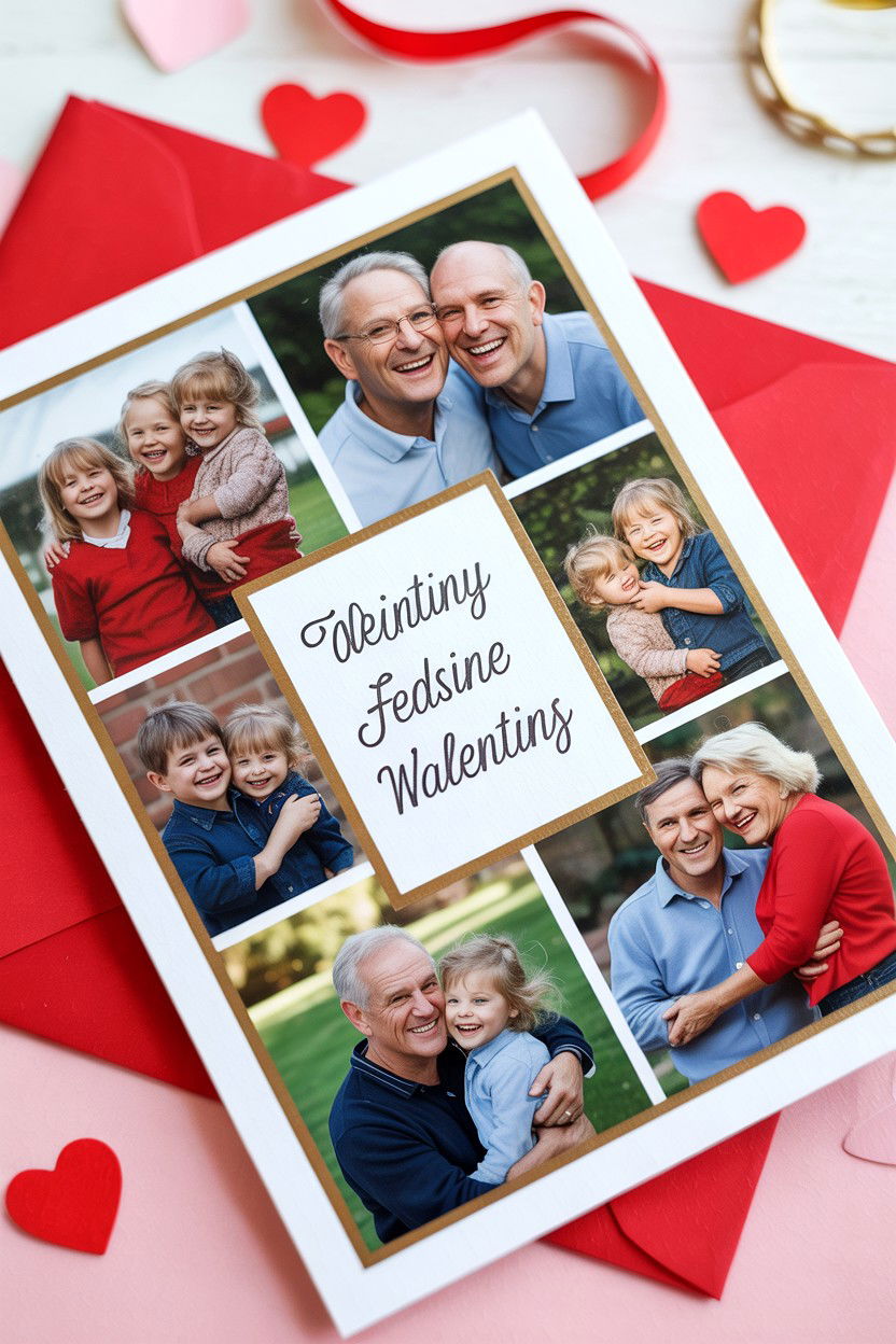 Personalized Photo Collage - 25 Valentine's Day Cards for Grandparents