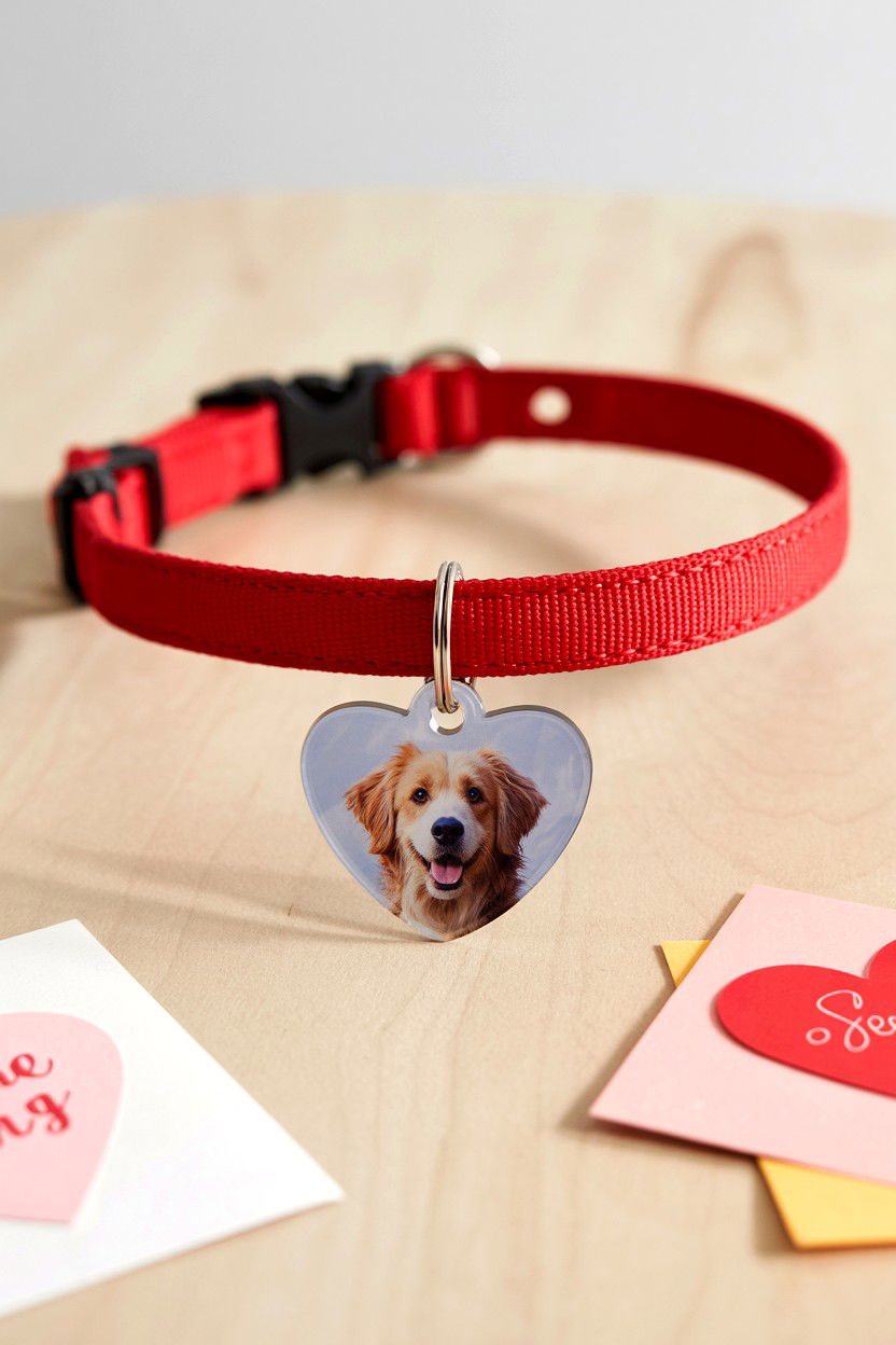 Personalized Photo Pet Tag - 25 Valentine's Day Pet Tag Ideas