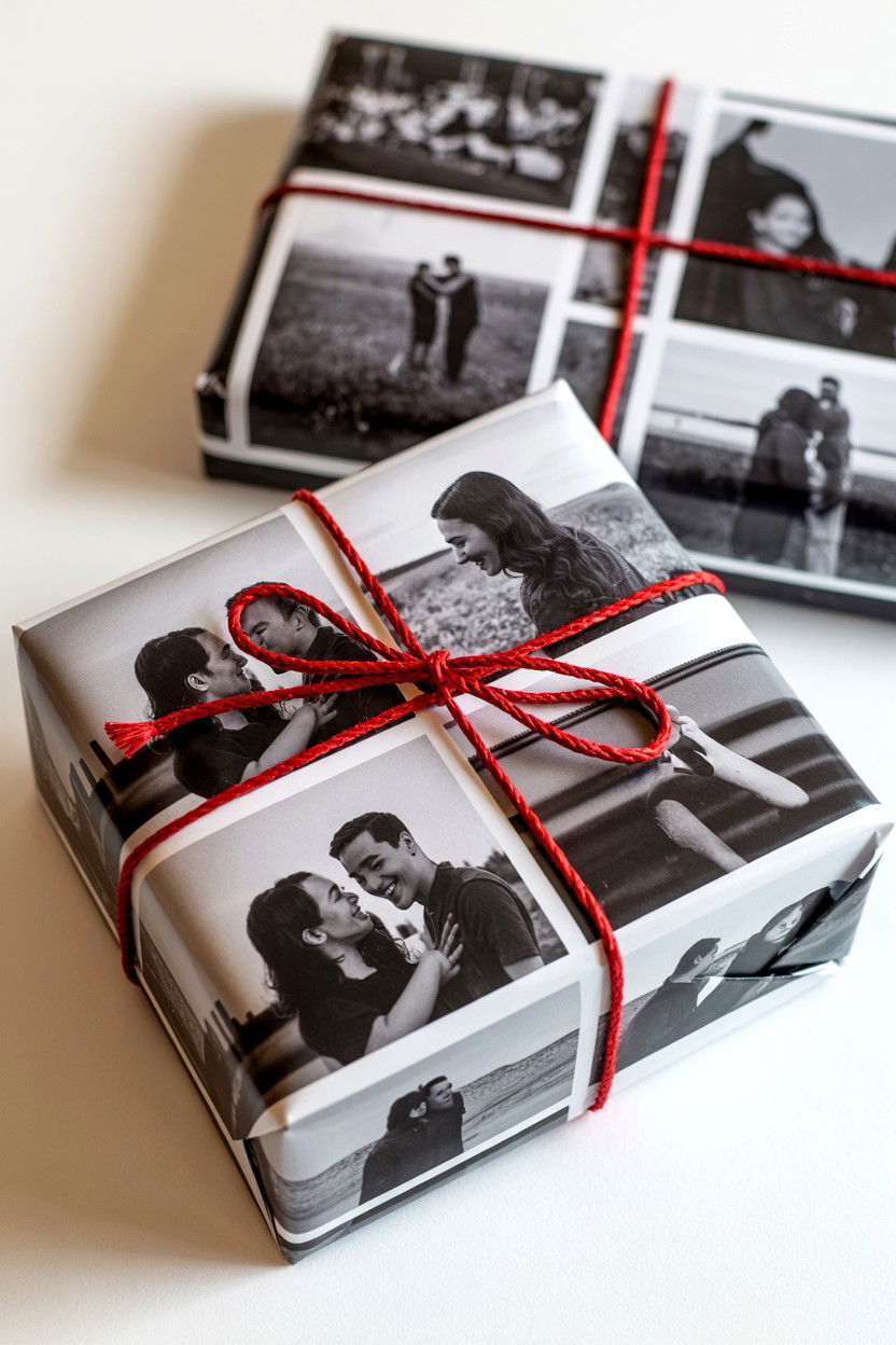 Personalized Photo Wrapping Paper - 25 Valentine's Day Wrapping Paper Ideas