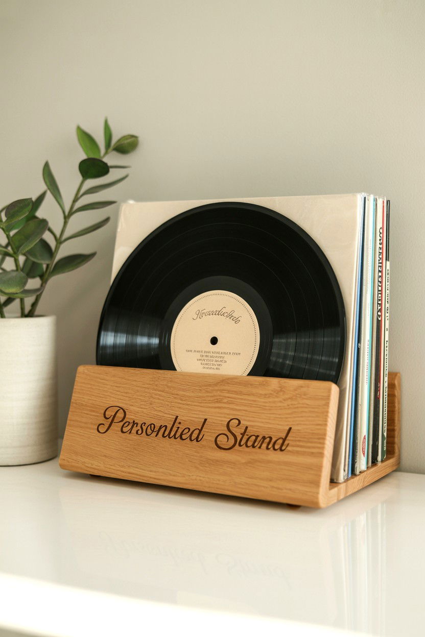 Personalized Record Stand - 25 Music Lover Valentine's Day Gifts for Him
