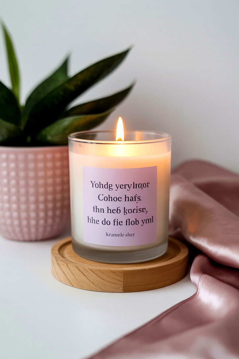 Personalized Scented Candle - 25 Personalized Valentine's Day Gifts for Her