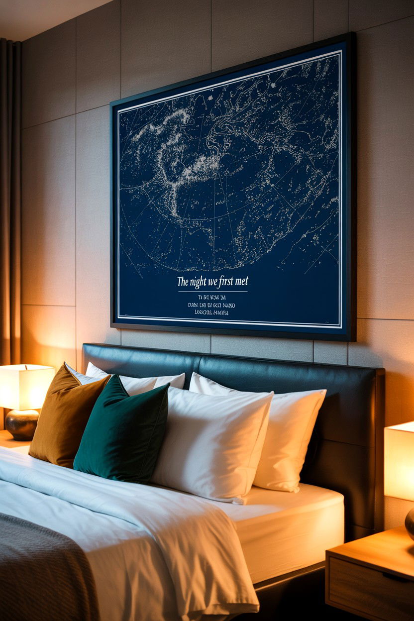 Personalized Star Map - 25 Five Senses Gift Ideas for Boyfriend