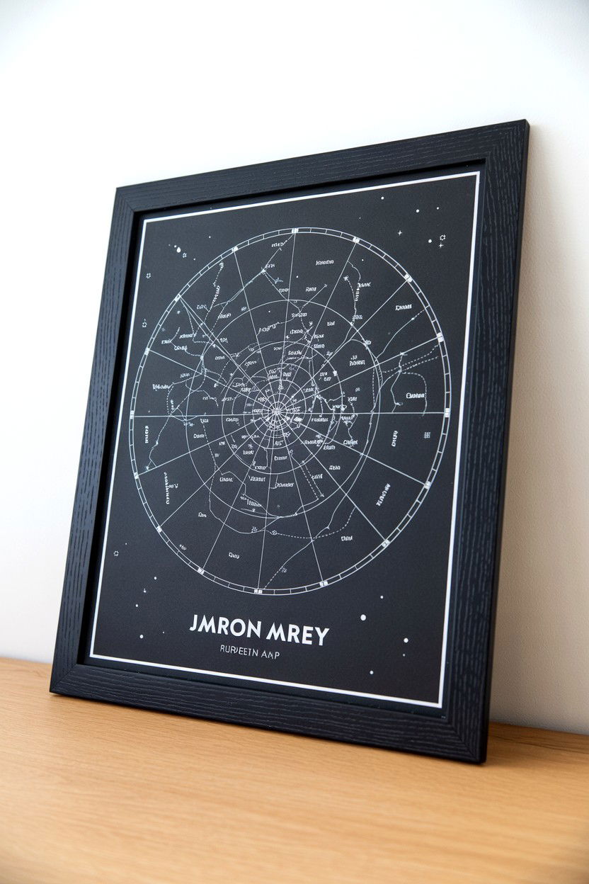 Personalized Star Map - 25 Romantic Gifts for Wife on Valentine's Day