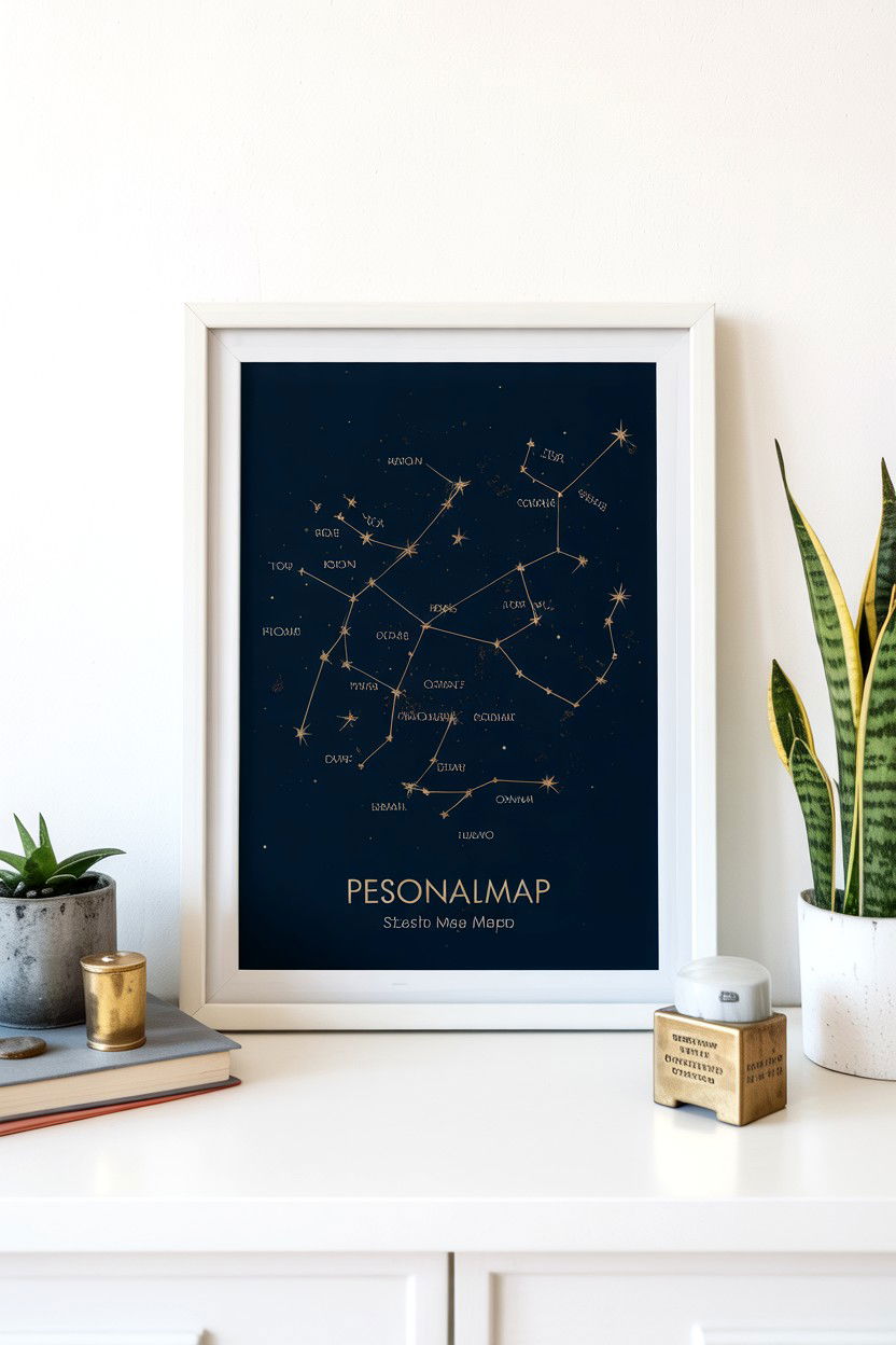 Personalized Star Map - 25 Valentine's Day Gifts for Long Distance Partner