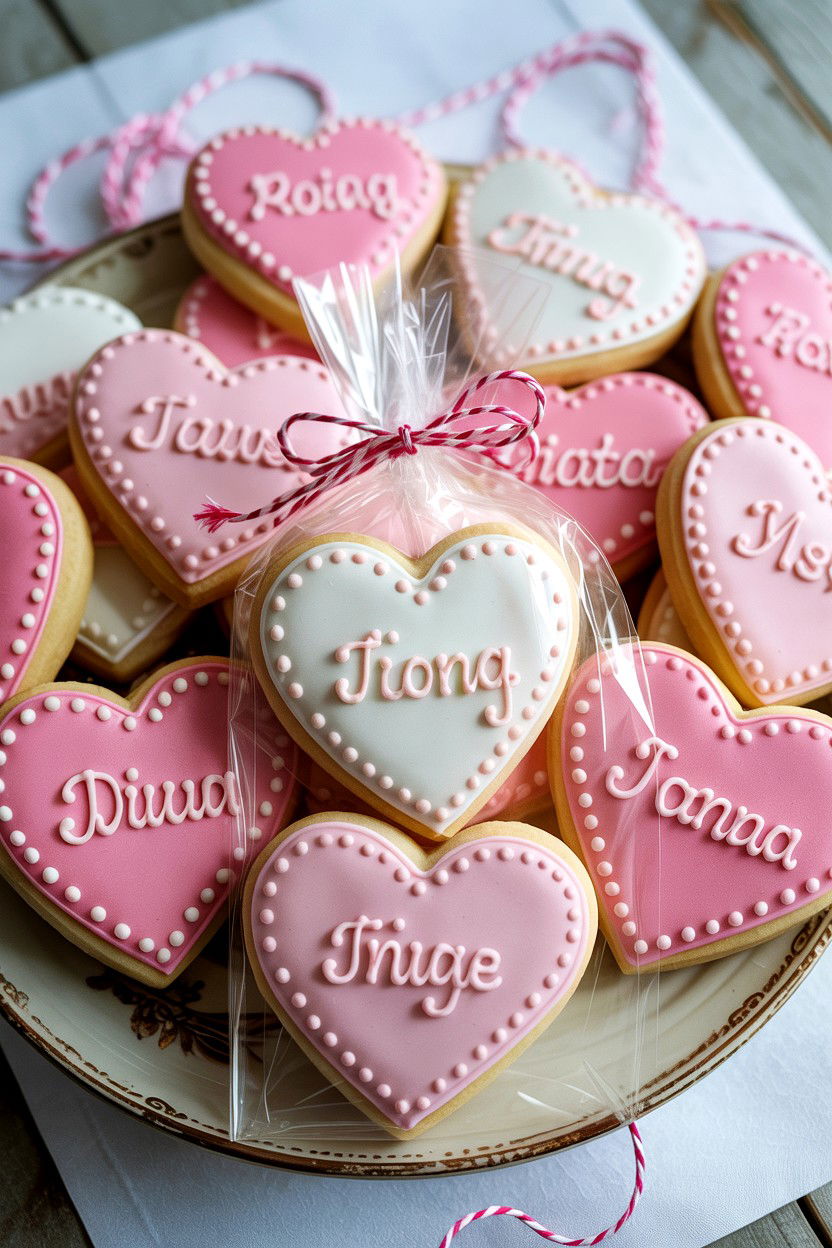 Personalized Sugar Cookie - 25 Valentine's Day Party Favor Ideas